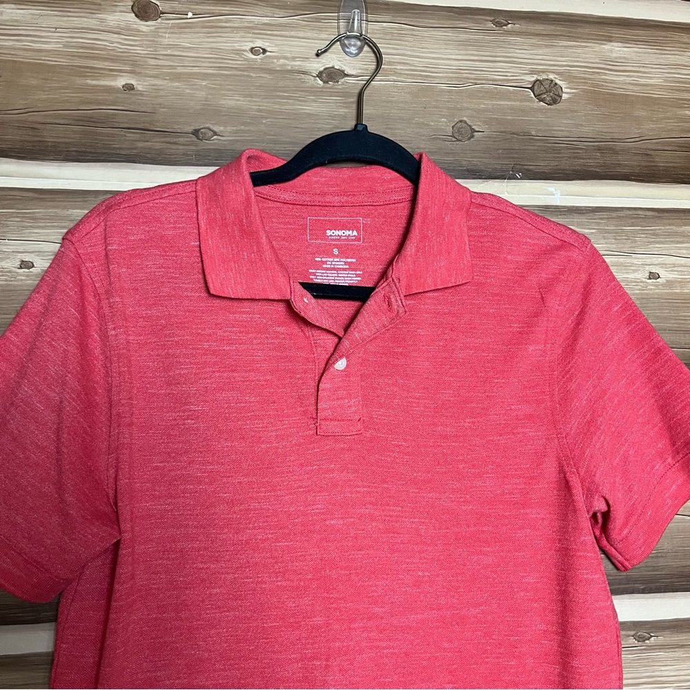 5/$25 Sonoma men red ‎ shor sleeve polo shirt size small - Picture 4 of 7